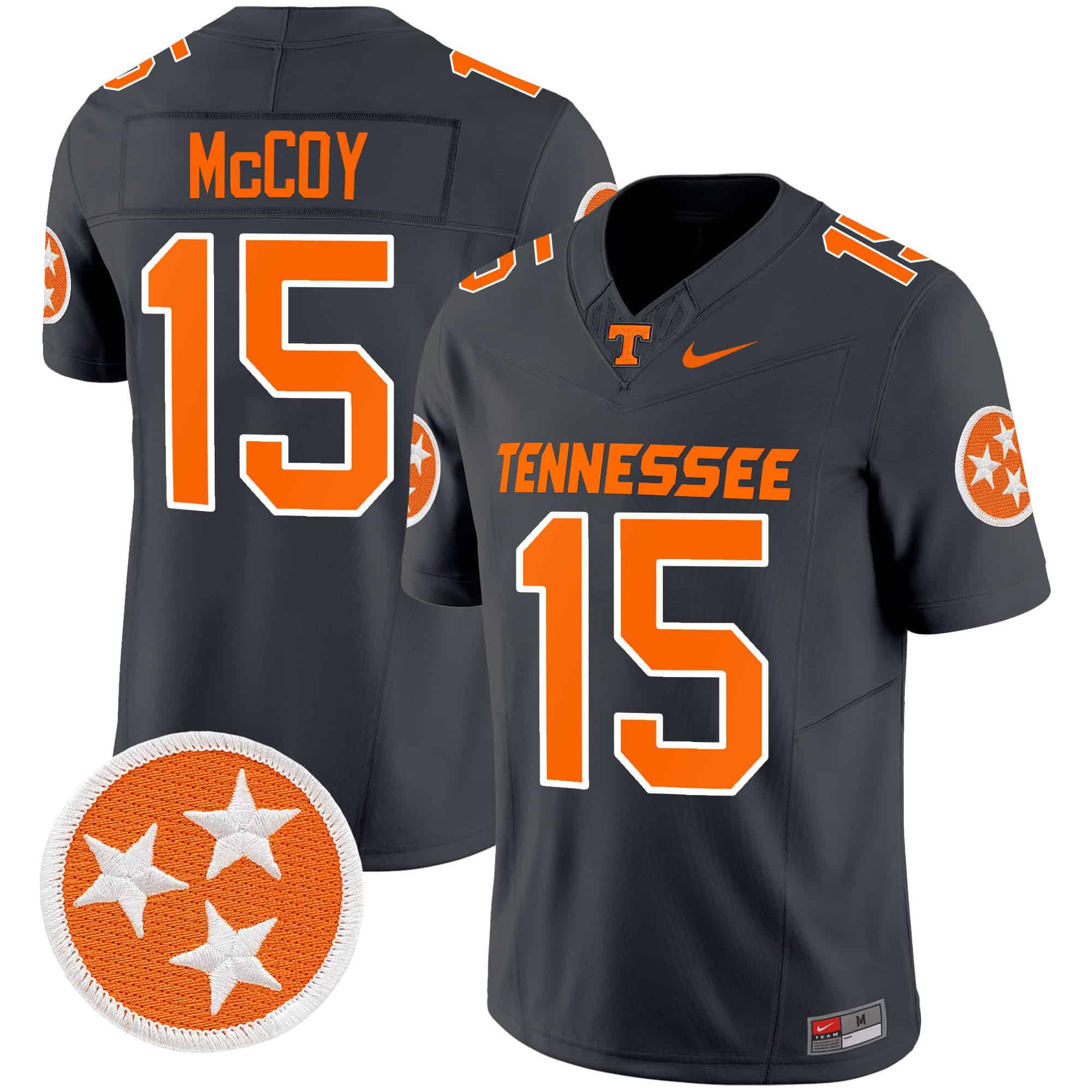 Men Tennessee Volunteers #15 Mccoy Black 2024 Nike Vapor Limited NCAA Jersey style 1->indianapolis colts->NFL Jersey